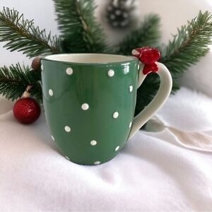 Global Design Connections Kate Williams Christmas Mug Polka Dot Bow 10oz Ceramic